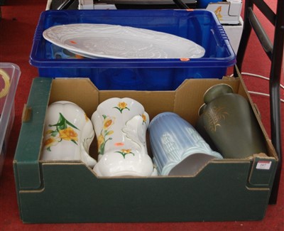Lot 207 - Two boxes of miscellaneous china to include...