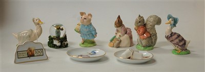 Lot 230 - A collection of four Beswick Beatrix Potter...
