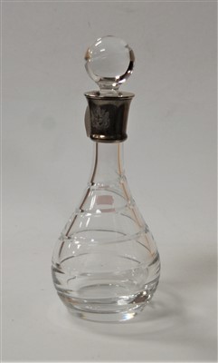 Lot 262 - A modern cut glass decanter and stopper,...