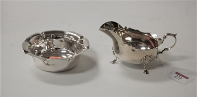 Lot 272 - A George V silver sauceboat, of plain...