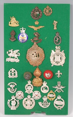Lot 108 - A collection of British Army cap badges and insignia