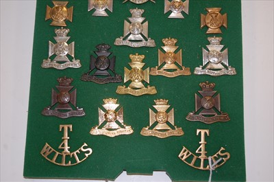 Lot 113 - A collection of British Army cap badges and insignia