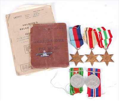 Lot 202 - A WW II group of five medals to include