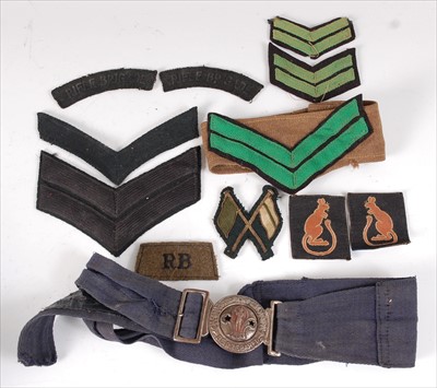 Lot 237 - A collection of cloth formation signs and rank insignia
