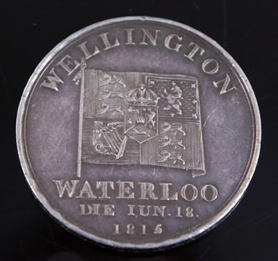 Lot 16 - A Battle of Waterloo commemorative medal by Emile Rogat