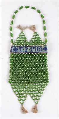 Lot 74 - A WW I Turkish Prisoner of War beadwork purse