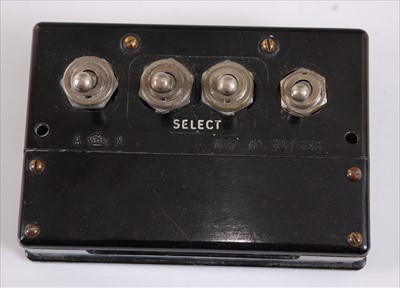Lot 139 - A WW II Air Ministry bomb selector switch panel