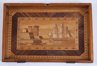 Lot 60 - An early 19th century Napoleonic French prisoner of war straw work box