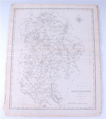 Lot 2433 - John Cary - County map of Bedfordshire,...