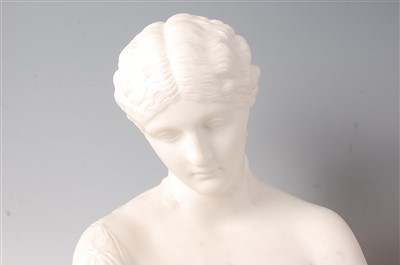 Lot 2034 - A late Victorian parian bust of a maiden with...