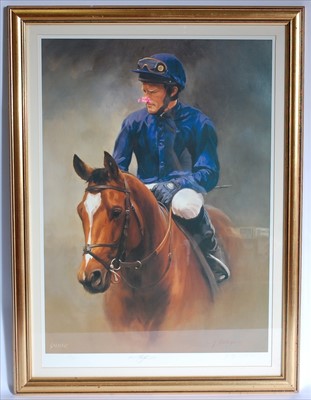 Lot 548 - Jacqueline Stanhope, 20th century, Galileo and jockey