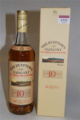 Lot 1331 - The Dufftown Glenlivet aged 10 years Highland...