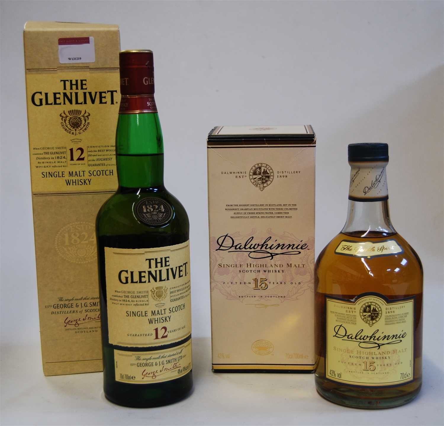 Lot 1339 - The Glenlivet 12 year old single malt Scotch...
