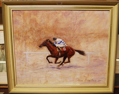 Lot 558 - Allan Hardy, (20th century), Racehorse and jockey