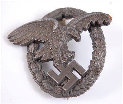 Lot 257 - A German Luftwaffe Observers qualification badge