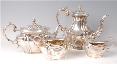 Lot 2116 - A late Victorian silver four-piece tea and...