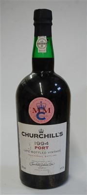 Lot 1298 - Churchill's, 1994 LBV port, one magnum