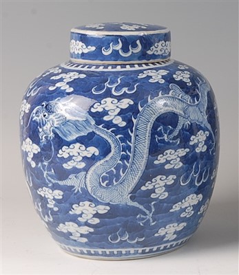 Lot 2313 - A circa 1900 Chinese blue and white stoneware...