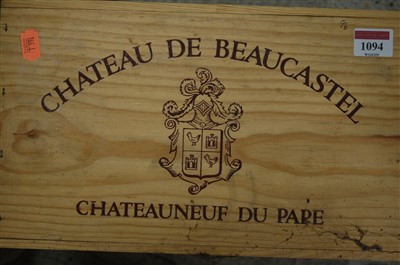 Lot 1094 - Château de Beaucastel, 1996, Châteauneuf du...