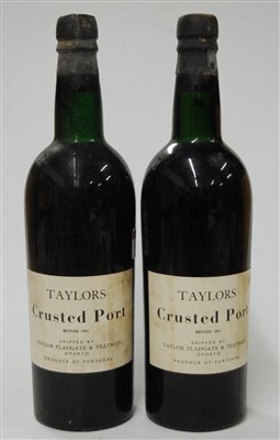 Lot 1246 - Taylor's Crusted Port, bottled 1962, shipped...