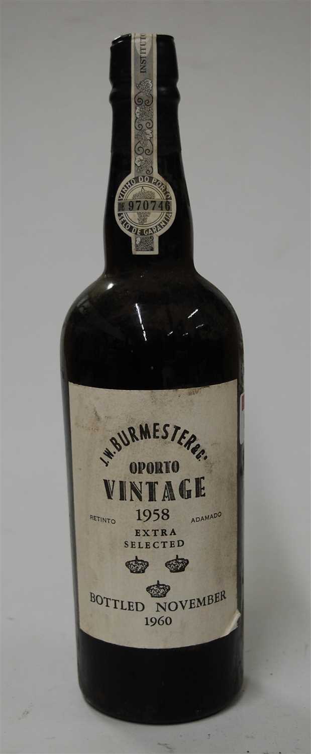 Lot 1241 - J.W. Burmester & Co, 1958 vintage port,...