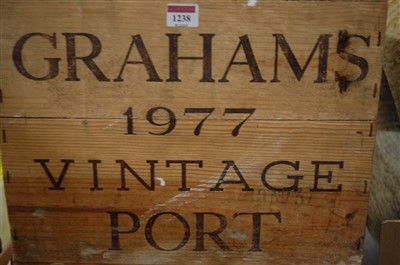 Lot 1238 - Graham's, 1977 vintage port, twelve bottles (OWC)
