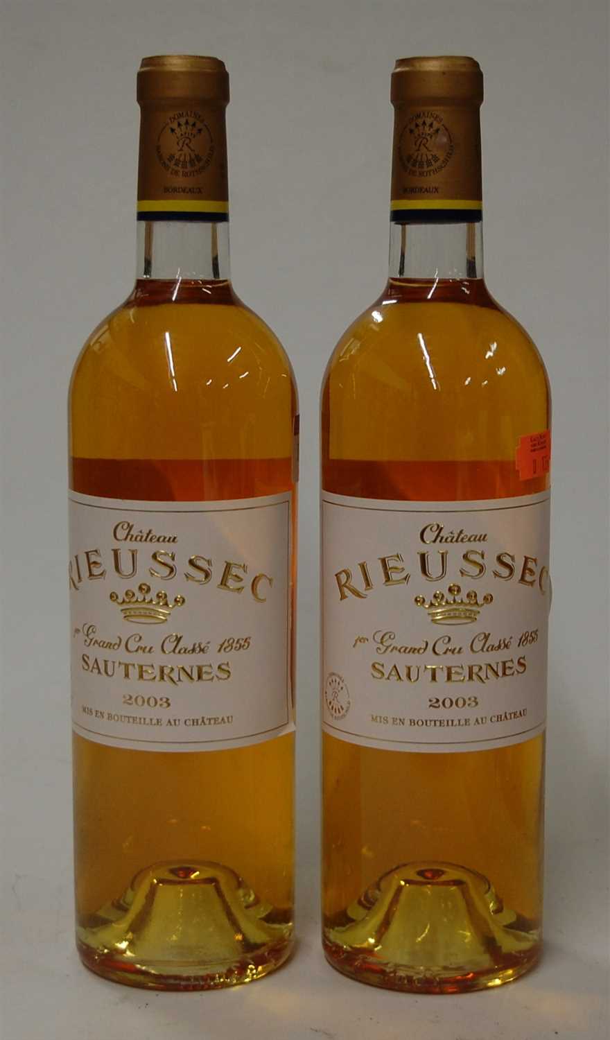 Lot 1196 - Château Rieussec, 2003, Sauternes, two bottles