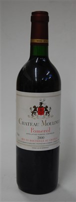Lot 1136 - Château Moulinet, 2000, Pomerol, four bottles
