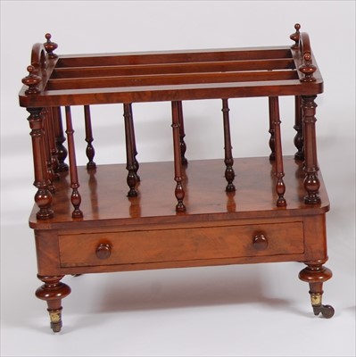 Lot 2586 - A mid-Victorian figured walnut three-division...