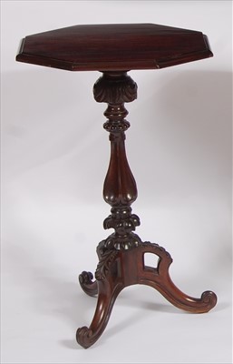 Lot 2481 - An early Victorian rosewood octagonal topped...