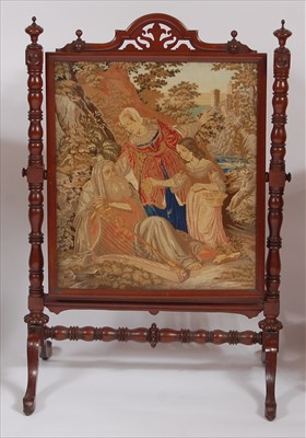 Lot 2485 - An early Victorian mahogany and tapestry...