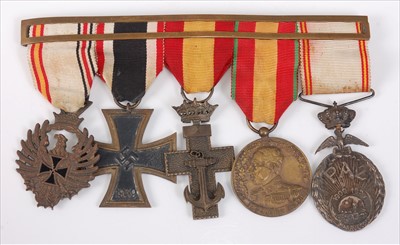 Lot 313 - A Spanish/Prussian group of five medals to include
