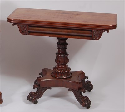 Lot 2592 - A mid-Victorian mahogany round cornered tea...