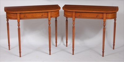 Lot 2547 - A pair of satinwood and crossbanded round...