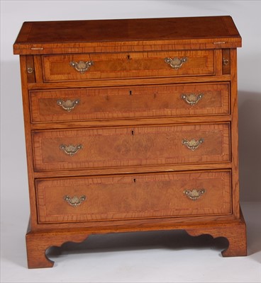 Lot 2503 - An early Georgian style figured walnut, oak...