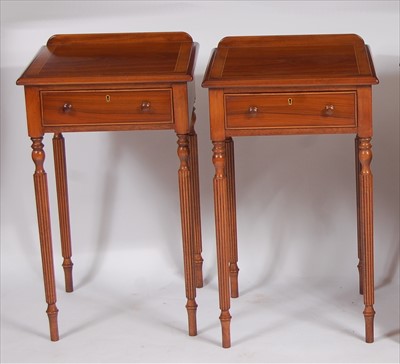 Lot 2548 - A pair of rosewood, walnut and satinwood...