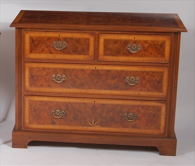 Lot 2549 - A William & Mary style figured walnut, oak...