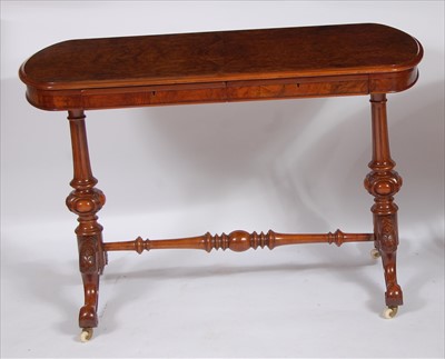 Lot 2551 - A mid-Victorian figured walnut hall table,...