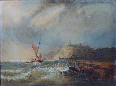 Lot 2427 - 19th century English school - Coastal scene...