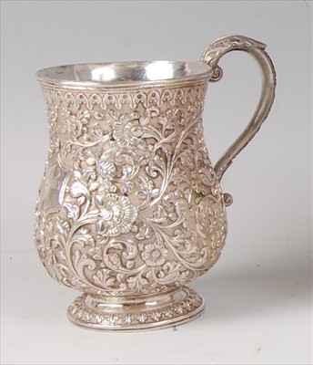 Lot 2342 - A late 19th century Indian silver baluster...