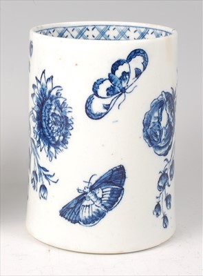 Lot 2050 - A Lowestoft porcelain mug, circa 1770,...