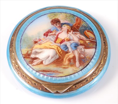 Lot 2297 - A late 19th century French enamel and...
