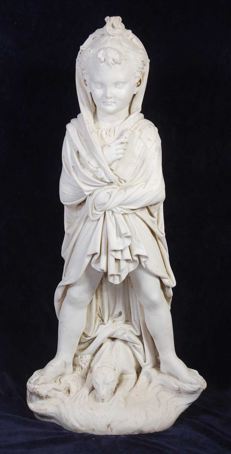 Lot 2291 - A large late 19th century Italian carved white...