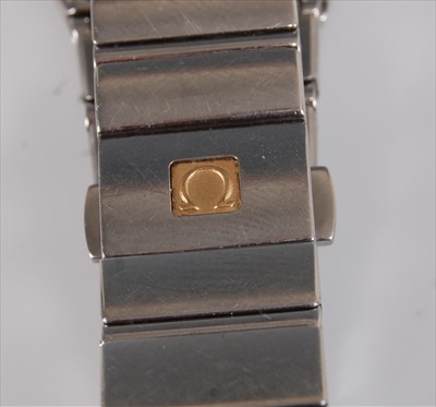 Lot 2243 - A lady's Omega steel Constellation wristwatch,...