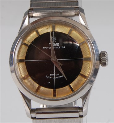 Lot 2238 - A gent's Tudor Oyster Prince 34 steel cased...