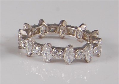 Lot 2192 - A continental 18ct white gold and diamond set...