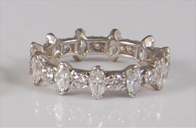 Lot 2192 - A continental 18ct white gold and diamond set...