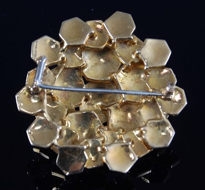 Lot 2151 - An 18 carat gold and diamond set brooch by...