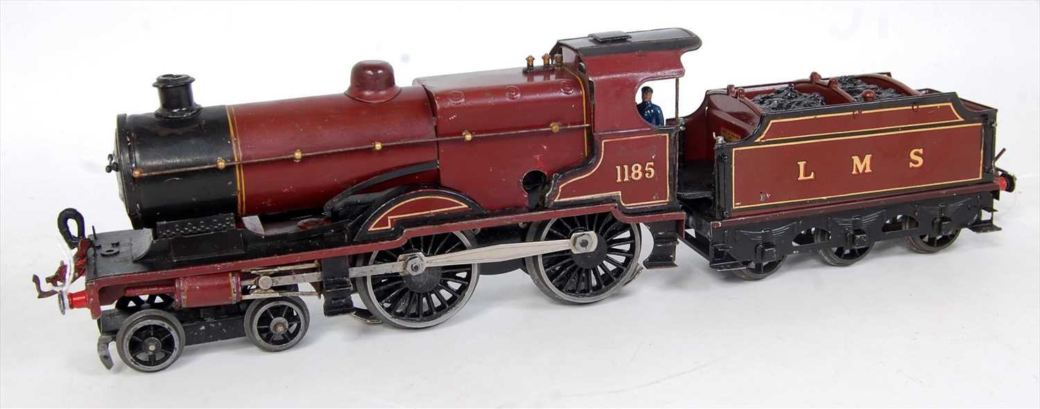 Lot 345 - Hornby 4-4-0 Compound LMS 1185 loco and tender,...