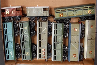 Lot 361 - Variety of Hornby No. 2 cattle and luggage...